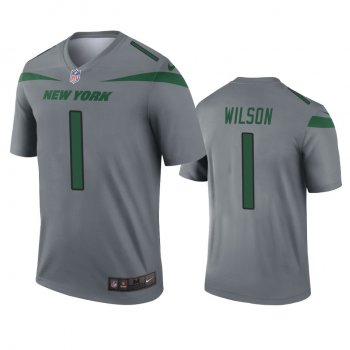 New York Jets Zach Wilson Gray Inverted Legend Jersey