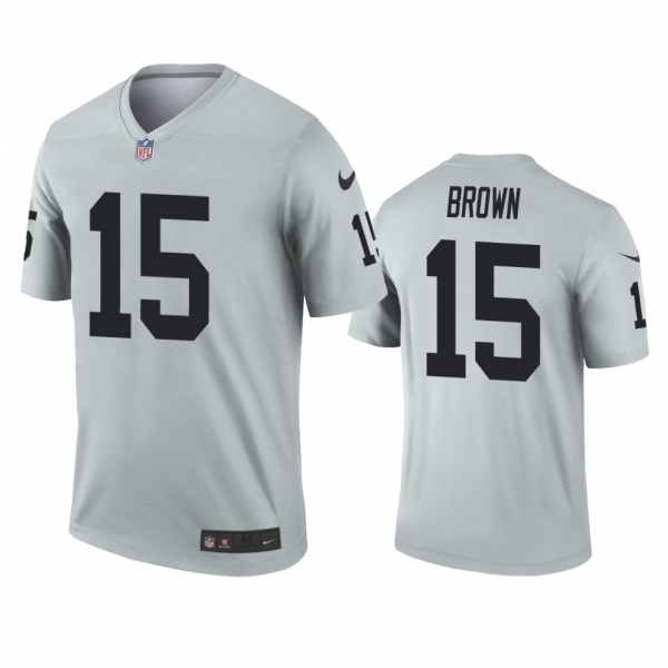 Las Vegas Raiders John Brown Silver Inverted Legend Jersey