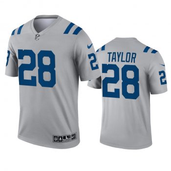 Indianapolis Colts Jonathan Taylor Gray 2021 Inverted Legend Jersey