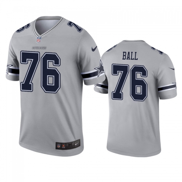 Dallas Cowboys Josh Ball Gray Inverted Legend Jersey