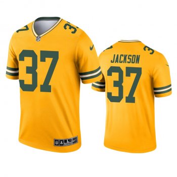 Green Bay Packers Josh Jackson Gold 2021 Inverted Legend Jersey