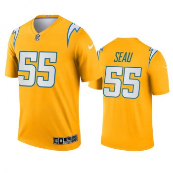 Los Angeles Chargers Junior Seau Gold 2021 Inverted Legend Jersey