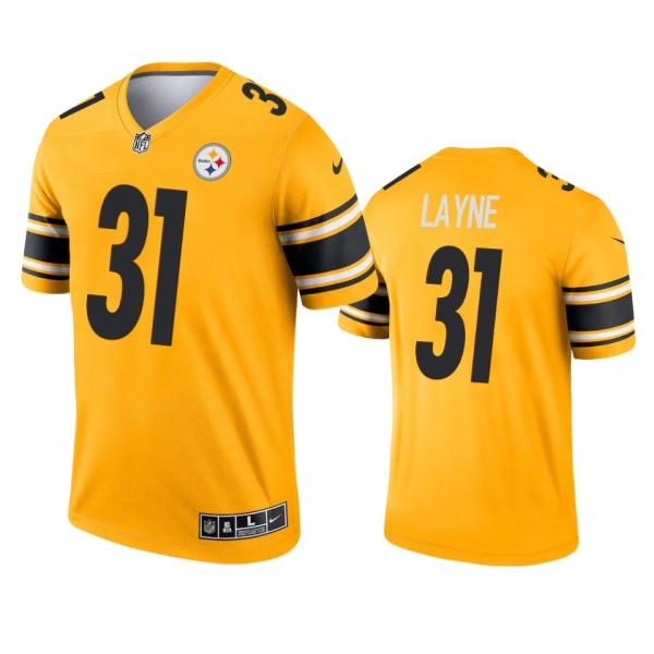 Pittsburgh Steelers Justin Layne Gold 2021 Inverted Legend Jersey