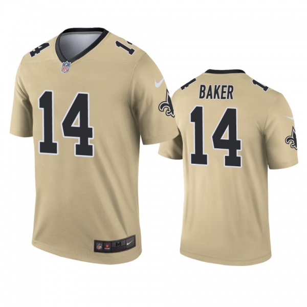 New Orleans Saints Kawaan Baker Gold Inverted Legend Jersey