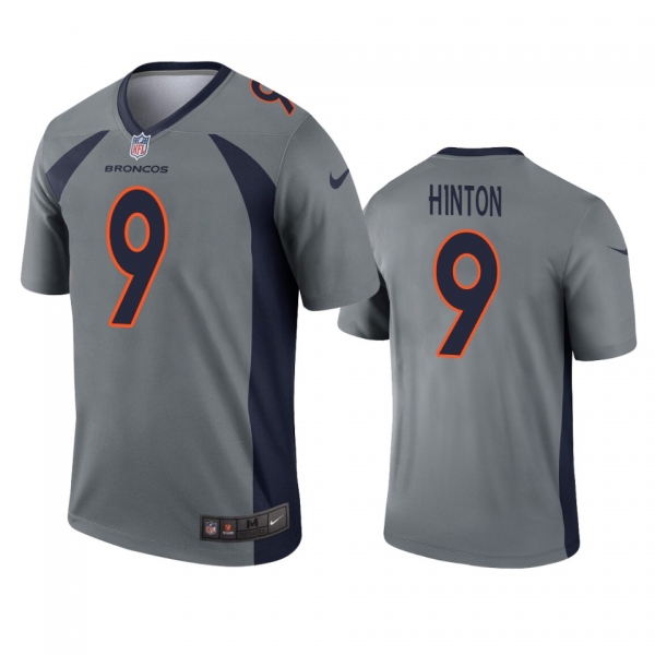 Denver Broncos Kendall Hinton Gray Inverted Legend Jersey