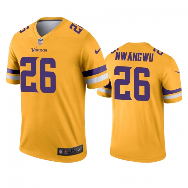 Minnesota Vikings Kene Nwangwu Gold Inverted Legend Jersey