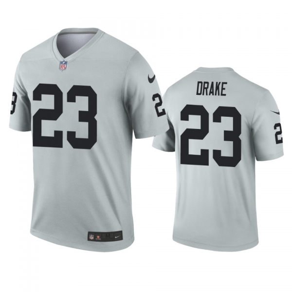 Las Vegas Raiders Kenyan Drake Silver Inverted Legend Jersey