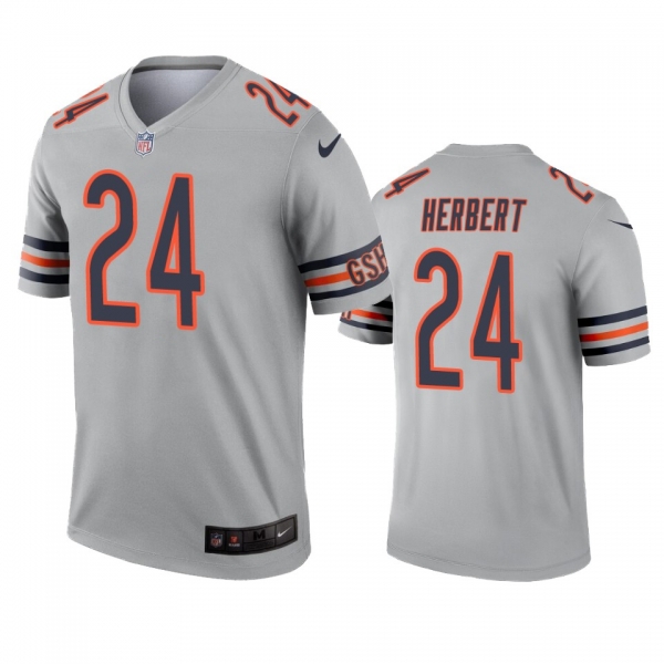 Chicago Bears Khalil Herbert Silver Inverted Legend Jersey