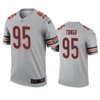 Chicago Bears Khyiris Tonga Silver Inverted Legend Jersey