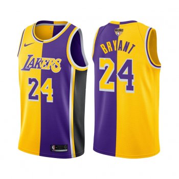 Kobe Bryant Lakers 2020 NBA Finals Bound Gold Purple Jersey Split Special Edition