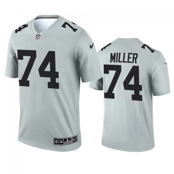 Las Vegas Raiders Kolton Miller Silver 2021 Inverted Legend Jersey