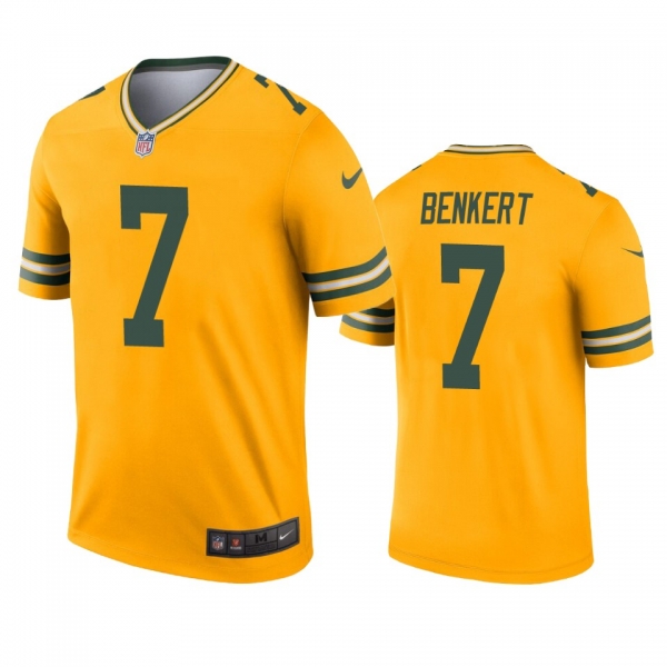 Green Bay Packers Kurt Benkert Gold Inverted Legend Jersey