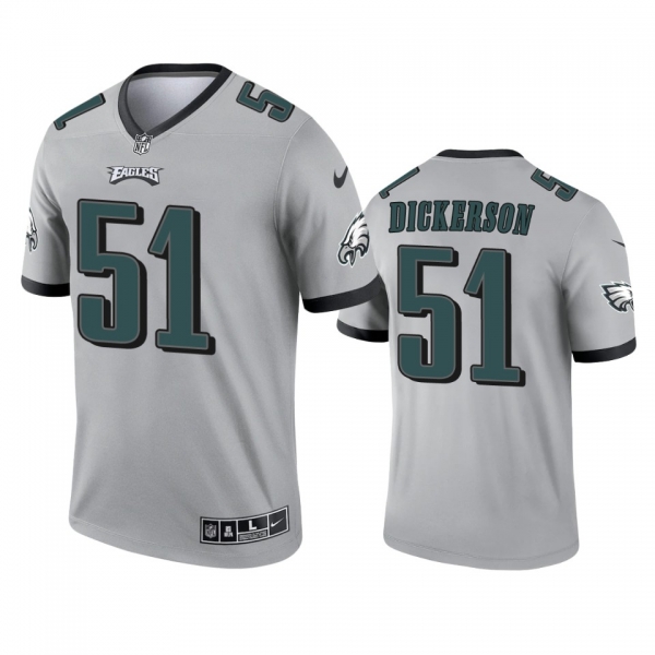 Philadelphia Eagles Landon Dickerson Silver 2021 Inverted Legend Jersey