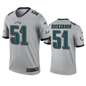 Philadelphia Eagles Landon Dickerson Silver Inverted Legend Jersey