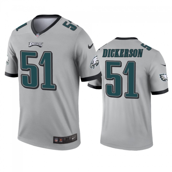 Philadelphia Eagles Landon Dickerson Silver Inverted Legend Jersey