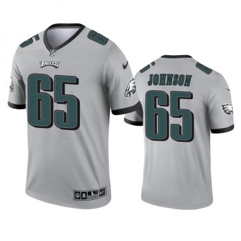 Philadelphia Eagles Lane Johnson Silver 2021 Inverted Legend Jersey