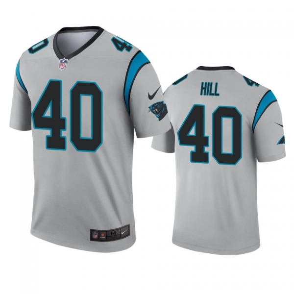 Carolina Panthers Lano Hill Silver Inverted Legend Jersey