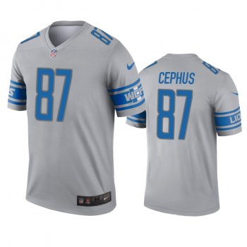 Detroit Lions Quintez Cephus Gray Inverted Legend Jersey