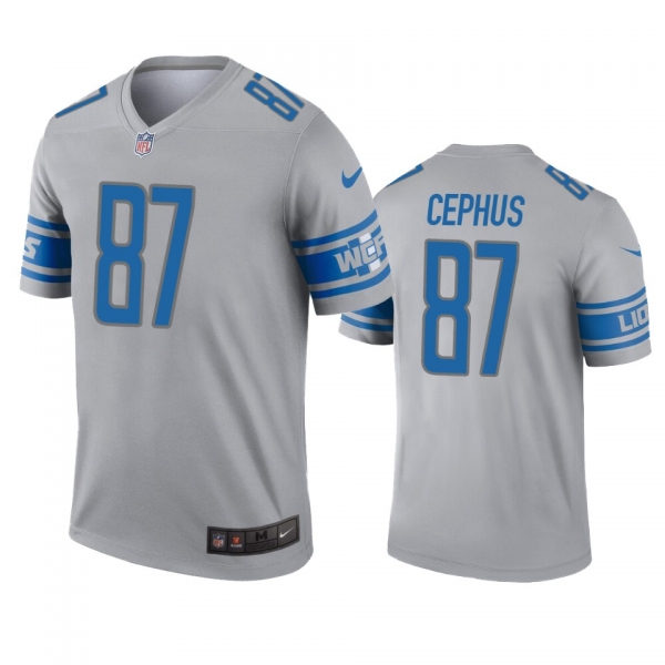 Detroit Lions Quintez Cephus Gray Inverted Legend Jersey