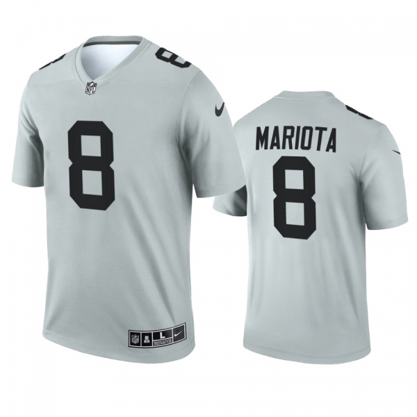 Las Vegas Raiders Marcus Mariota Silver 2021 Inverted Legend Jersey