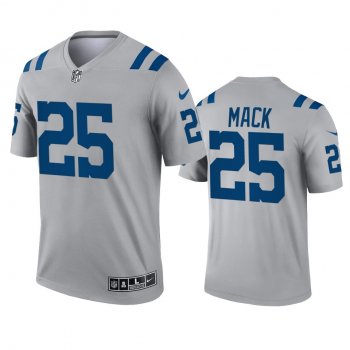 Indianapolis Colts Marlon Mack Gray 2021 Inverted Legend Jersey