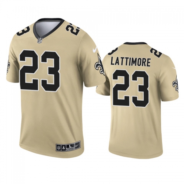 New Orleans Saints Marshon Lattimore Gold 2021 Inverted Legend Jersey