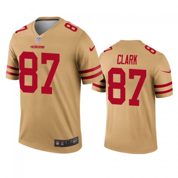 San Francisco 49ers Dwight Clark Gold Inverted Legend Jersey