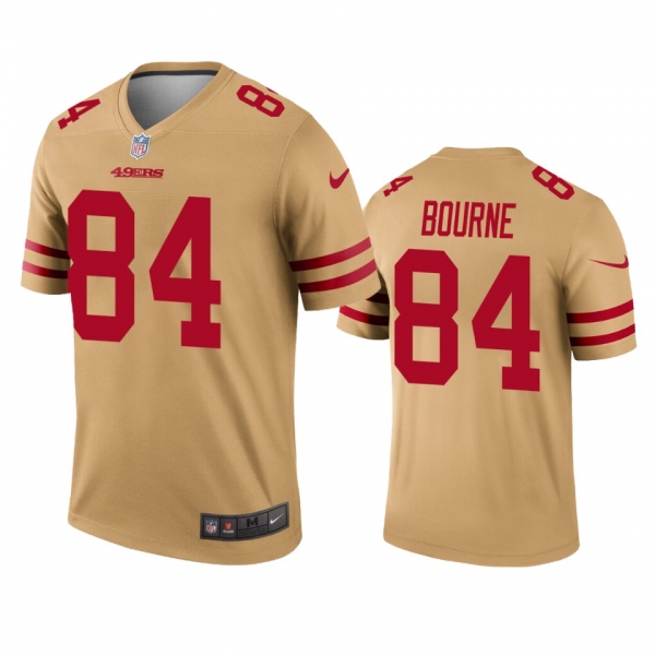 San Francisco 49ers Kendrick Bourne Gold Inverted Legend Jersey