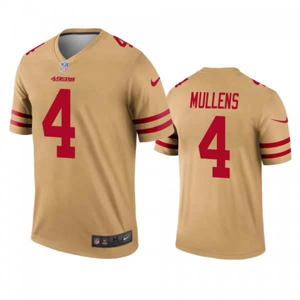 San Francisco 49ers Nick Mullens Gold Inverted Legend Jersey