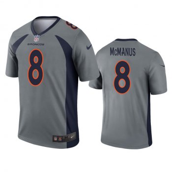 Denver Broncos Brandon McManus Gray Inverted Legend Jersey