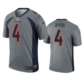 Denver Broncos Brett Rypien Gray Inverted Legend Jersey