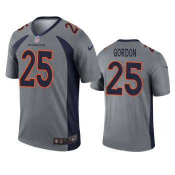 Denver Broncos Melvin Gordon Gray Inverted Legend Jersey