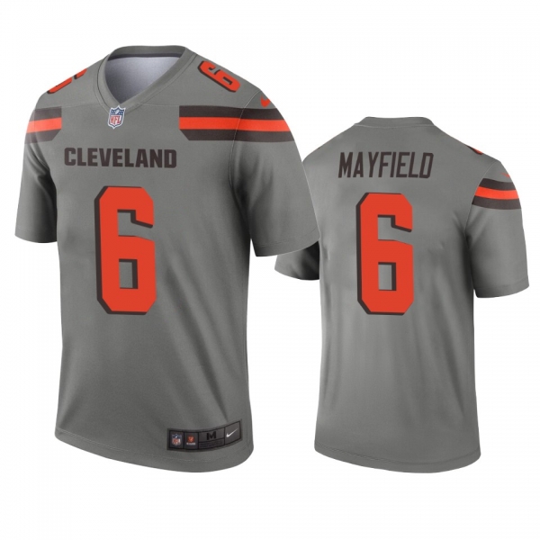 Cleveland Browns Baker Mayfield Gray Inverted Legend Jersey