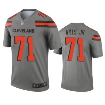 Cleveland Browns Jedrick Wills Gray Inverted Legend Jersey