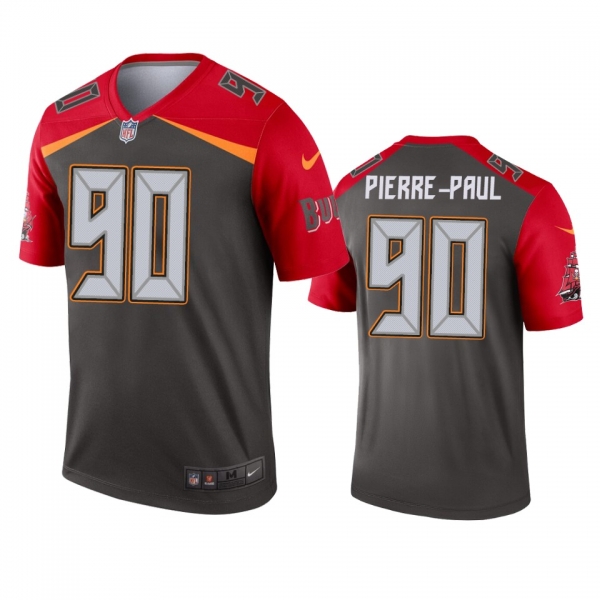 Tampa Bay Buccaneers Jason Pierre-Paul Pewter Inverted Legend Jersey