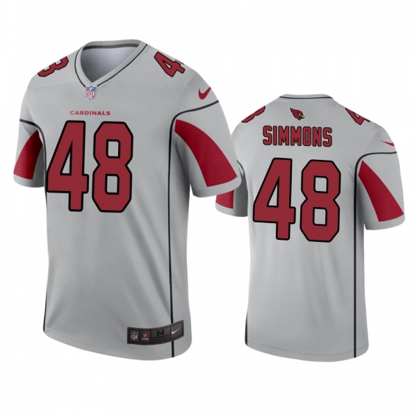 Arizona Cardinals Isaiah Simmons Silver Inverted Legend Jersey