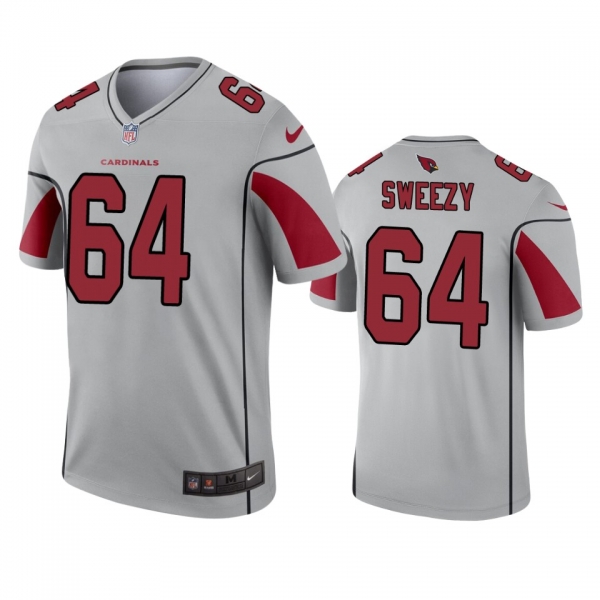 Arizona Cardinals J.R. Sweezy Silver Inverted Legend Jersey