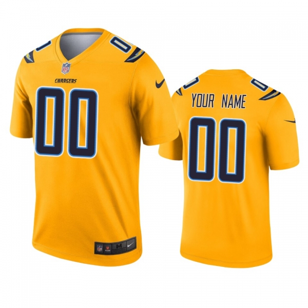 Los Angeles Chargers Custom Gold Inverted Legend Jersey