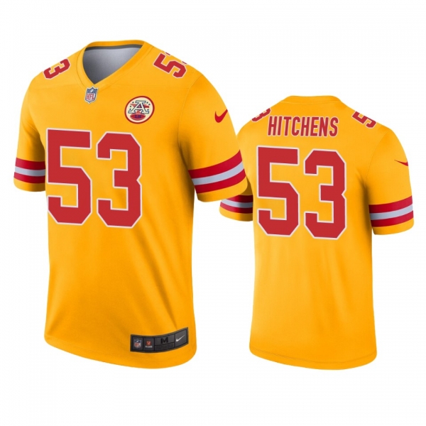 Kansas City Chiefs Anthony Hitchens Gold Inverted Legend Jersey