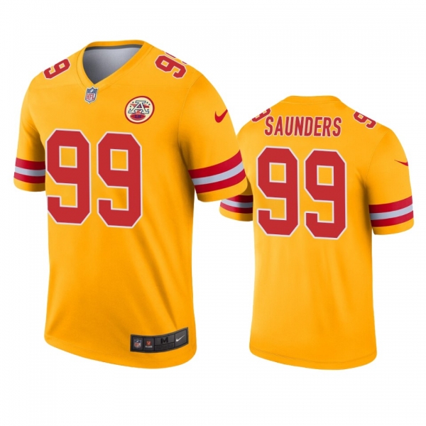 Kansas City Chiefs Khalen Saunders Gold Inverted Legend Jersey