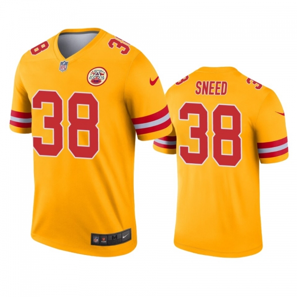 Kansas City Chiefs L'Jarius Sneed Gold Inverted Legend Jersey