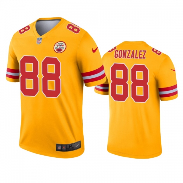 Kansas City Chiefs Tony Gonzalez Gold Inverted Legend Jersey