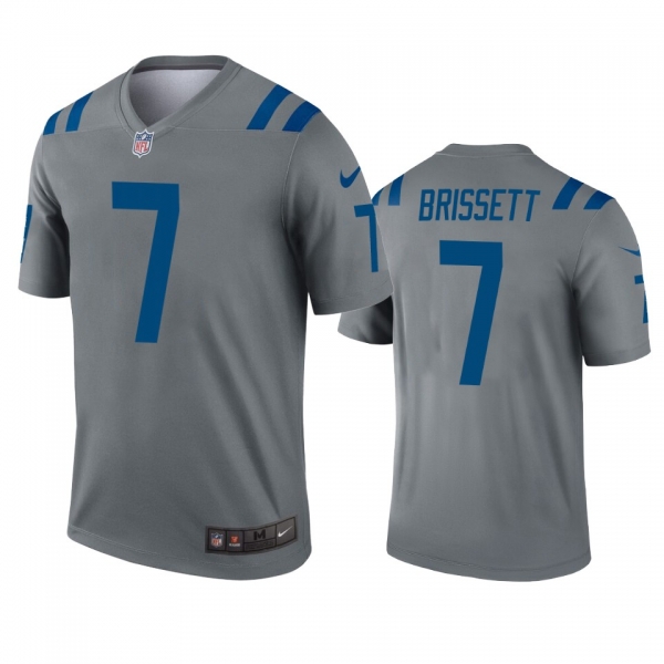 Indianapolis Colts Jacoby Brissett Gray Inverted Legend Jersey