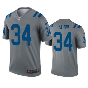 Indianapolis Colts Rock Ya-Sin Gray Inverted Legend Jersey