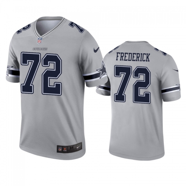 Dallas Cowboys Travis Frederick Gray Inverted Legend Jersey