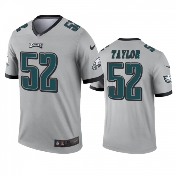 philadelphia Eagles Davion Taylor Silver Inverted Legend Jersey