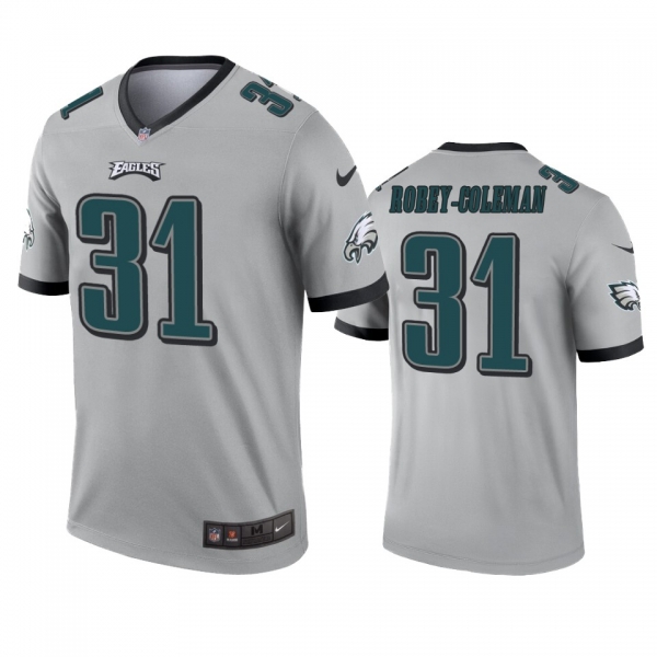 philadelphia Eagles Nickell Robey-Coleman Silver Inverted Legend Jersey