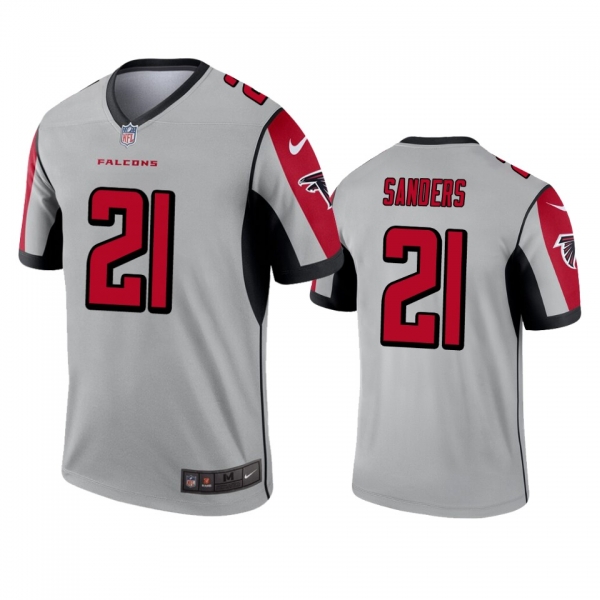 Atlanta Falcons Deion Sanders Silver Inverted Legend Jersey