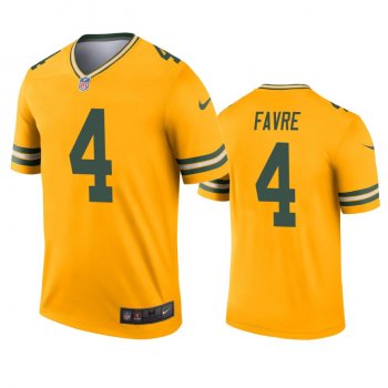 Green Bay Packers Brett Favre Gold Inverted Legend Jersey