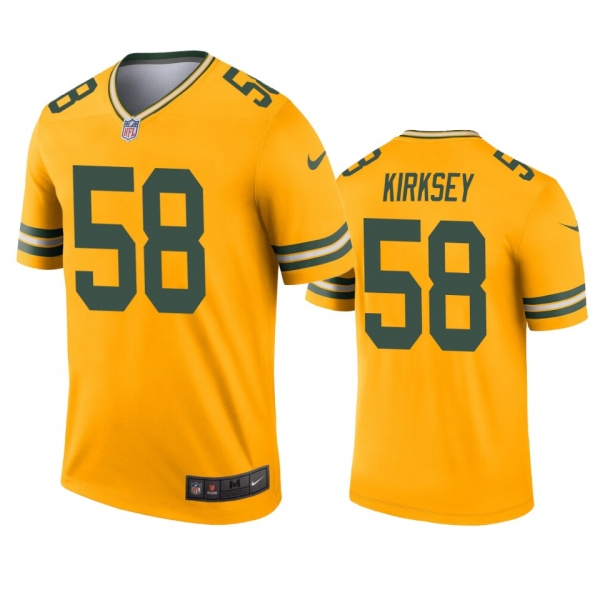 Green Bay Packers Christian Kirksey Gold Inverted Legend Jersey